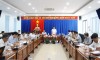 Họp ủy viên UBND huyện Phú Riềng thông qua các nội dung trình tại kỳ họp HĐND cuối năm.