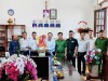 Phó Bí thư Thường trực Huyện ủy Phú Riềng Nguyễn Quốc Soài chúc mừng Giáng sinh các cơ sở công giáo, tin lành xã Long Hà.
