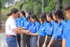 Trường THCS Long Tân về nguồn và kết nạp đoàn viên mới tại khu di tích nhà tù Phú Lợi.
