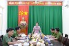 Bí thư Huyện ủy Phú Riềng Nguyễn Thị Xuân Hòa sinh hoạt với Đảng ủy Công an huyện